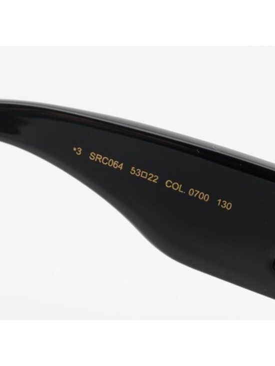 Roberto Cavalli SRC064 0700 Sunglasses Black Oval Frame, Grey Lenses